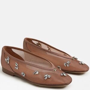 Sam Edelman Circus Embellished Mesh Ballet Flats Brand New In Box